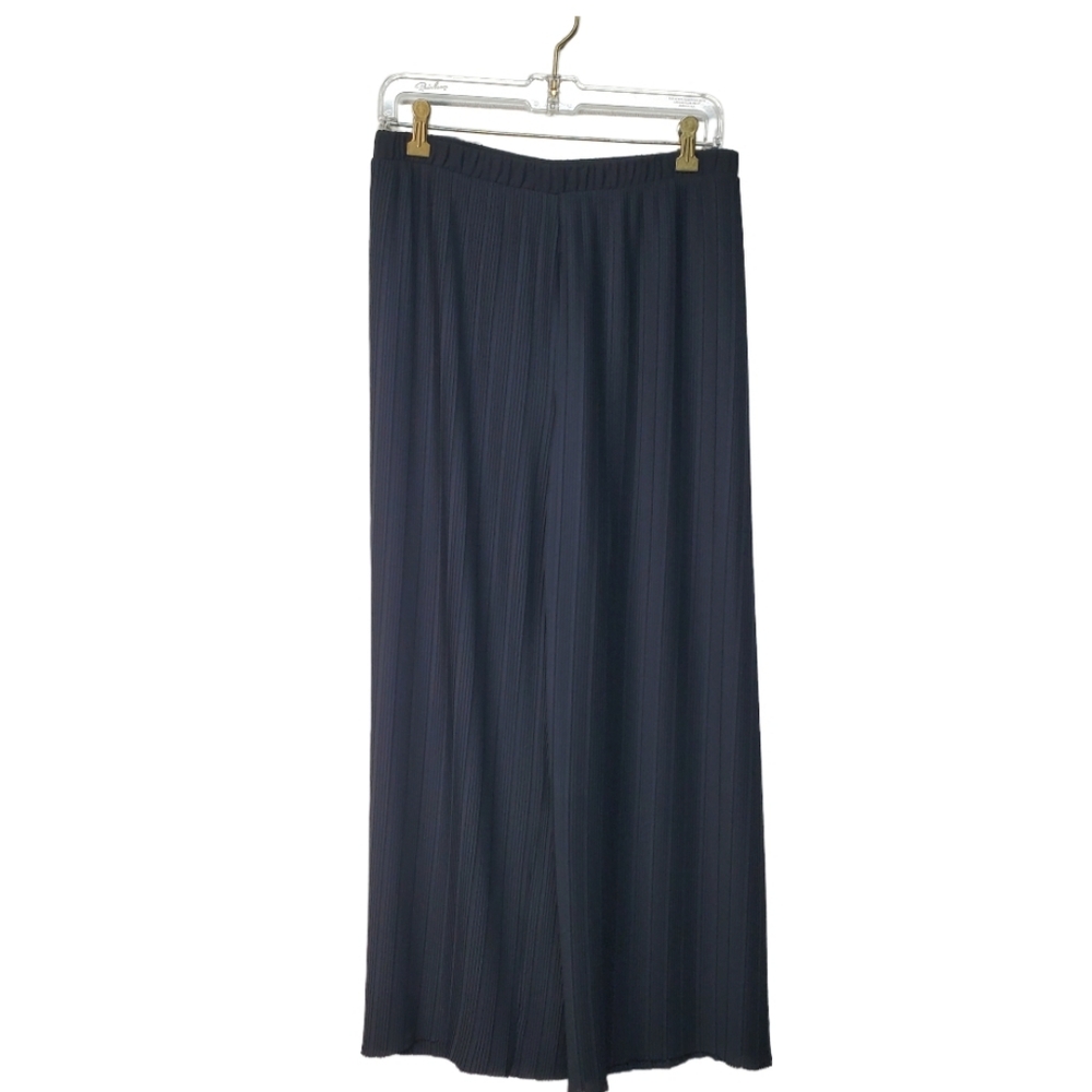 Pleione Black Pants Pleated Palazzo Light Weight Size Medium